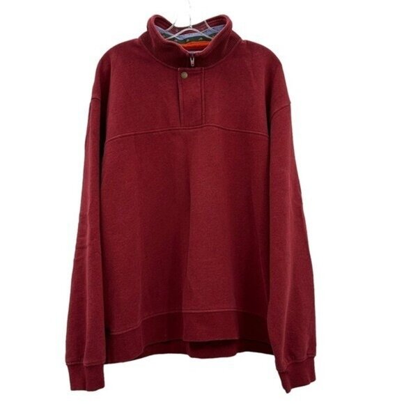 Orvis Signature Fleece Sweatshirt XL Maroon 1/4 Zip Outdoor Fly Fishing 2X77 - Picture 1 of 8